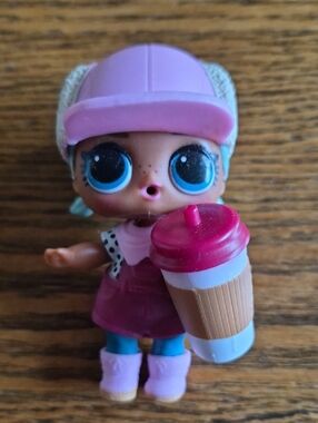 L.O.L. Surprise! Lilac & Pink Doll with Blue Eyes and Pink Drink